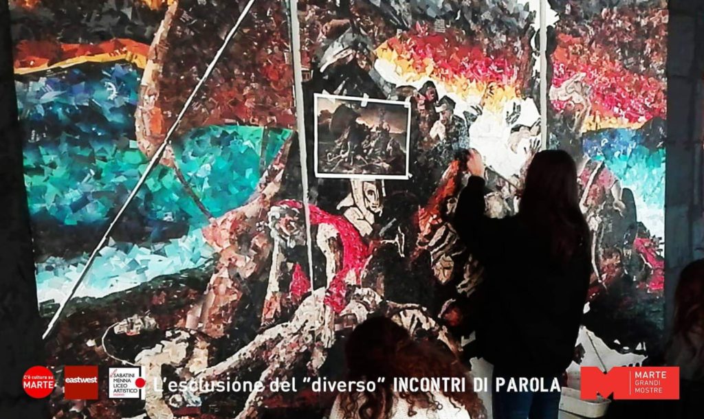La Zattera della Medusa- rielaborazione degli allievi del Liceo Artistico Sabatini Menna di Salerno Mostra al Marte-Mediateca Cava dè Tirreni