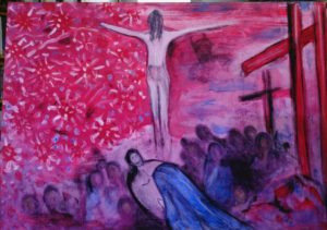 XIV-Gesù-deposto-nel-Sepolcro-AnnaDeRosa acrilico su tela 50x70