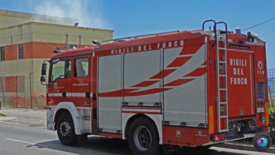 Salerno, Incendio Ex Ostello Gioventù-Fotoreporter G.Gambardella per Sevensalerno