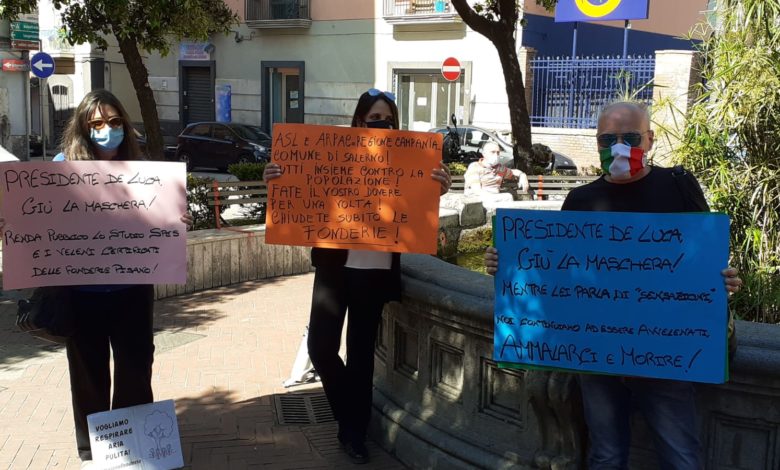 Presidio Fonderie Pisano Salerno-Protesta residenti