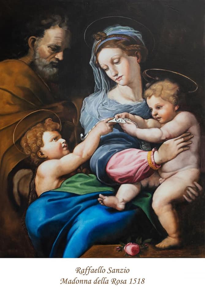 La Madonna della Rosa- Raffaello- riproduzione- Museo Diocesano di Salerno